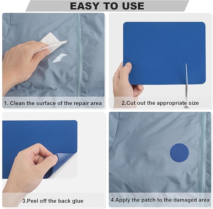 OAZ 15 Pieces 3.5 x 4.7 inch Nylon Repair Patches Nylon Fabric Patch Self-Adhesive Tent Repair Tape Waterproof Lightweight Repair Patches Repair Patch Kit for Clothing Down Jacket Bag (Army Green)
