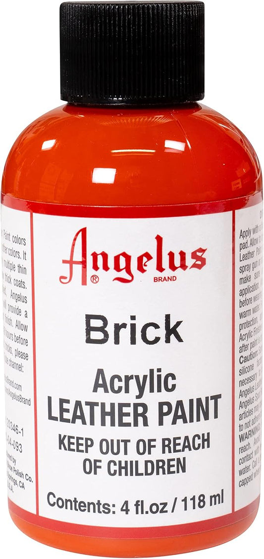 Angelus Acrylic Leather Paint, 4 Fl Oz (Pack of 1), Brick