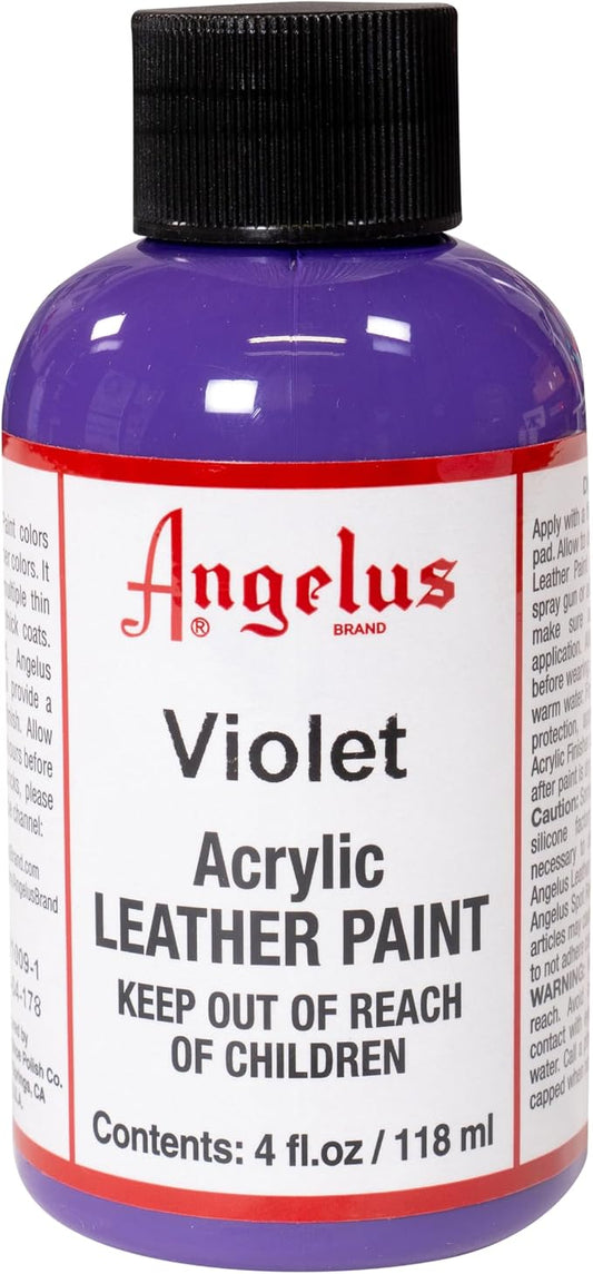Angelus Acrylic Leather Paint, 4 Fl Oz (Pack of 1), Violet
