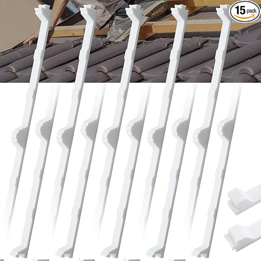 9 Inch R-Shaped Panel Foam Closure Strips for Metal Corrugated Roofing Panels, Thermal Insulation and Noise Reduction Inside Roof Closure Strips, 3ft Long Inside 9 Inch, 15 Pcs, White