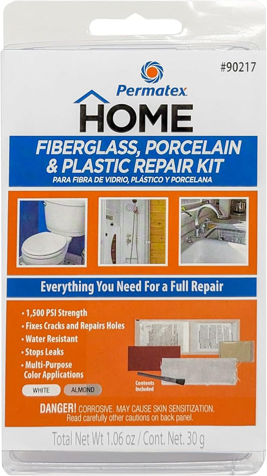 Devcon 002-90217 Fiberglass, Porcelain and Plastic Repair Kit - White/Almond