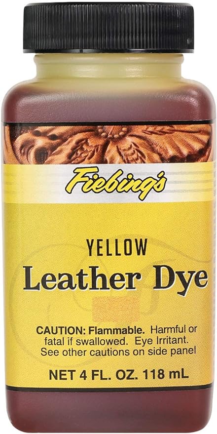 Fiebing's Leather Dye (4 Fl Oz, Mahogany) - Alcohol-Based, Penetrating, Permanent Dye for Shoes, Boots, Belts, Bags, Furniture - Includes Wool Dauber Applicator - Recolor & Restore Leathercraft