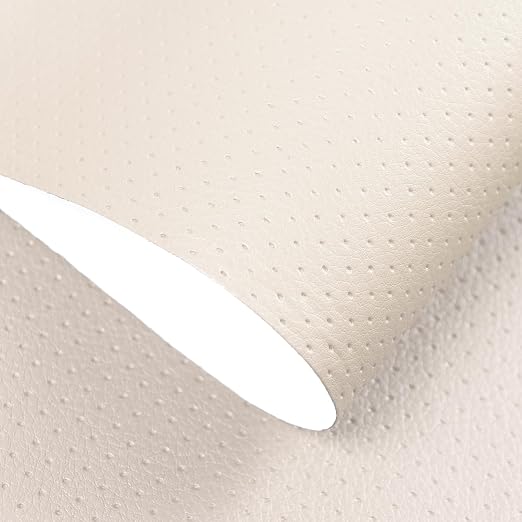 JuCheng Breathable Leather Repair Kit, 20x120inch Perforated Self-Adhesive Leather Repair Patch for Furniture, Cars, Office Chairs (Beige)