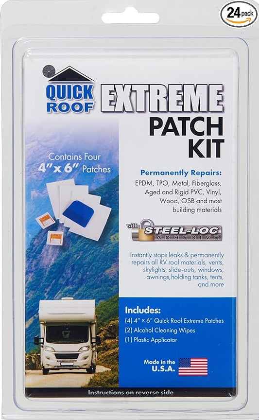 Clear Patch Roof Repair Tape QRCP420 – 4" x 20' Transparent Leak Seal, All-Weather Butyl Adhesive from -70°F, No Primer Needed for RV, Mobile Home & Metal Roof Repairs