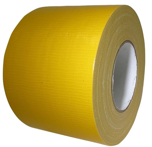 GGR Supplies T.R.U. CDT-36 Industrial Grade Duct Tape. Waterproof and UV Resistant. Multiple Colors Available. 60 Yards. (Schoolbus Yellow (Ochre), 3 in.)