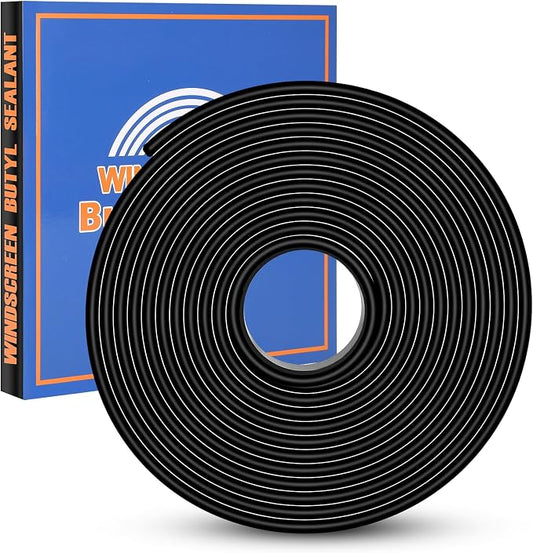 Butyl Sealant Tape for Car, 4M/5M Windscreen & Headlight Seal Strip, Waterproof Automotive Adhesive for RV Boat Truck, No Heat Required, Easy Cut & Strong Adhesion