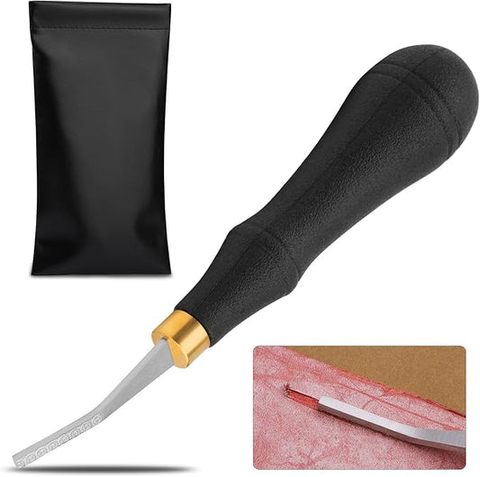 DIUDUS Pro Detail Rougher, Leather Roughing Tool, Leather Edge Rougher Roughing Leather Craft Surface Tool with Ergonomic Handle Leather Working Leathercraft Tools for Edge Polishing(3mm)