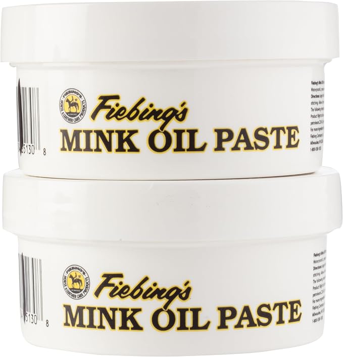 Fiebing's Mink Oil for Leather Boots (2 Pack, 6 oz Each) - Leather Cleaner & Conditioner - Waterproof, Preserve, Soften All Smooth Leathercraft & Vinyl - Prevents Salt Stains On Couch, Shoe, Purse