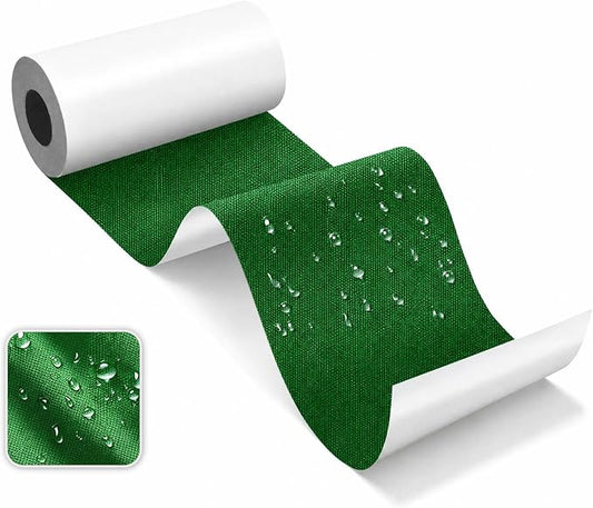 Canvas Repair Tape, Heavy Duty Waterproof Self-Adhesive Fabric Repair Patch for Tent, Sofa, Boat Covers, Chairs, Awning & Camping Outdoor Gear, 3"x79", Green