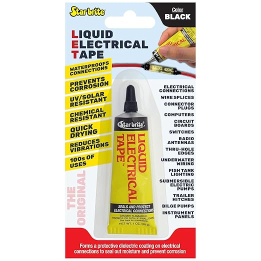 STAR BRITE Liquid Electrical Tape Black 1 OZ. Tube (084154)