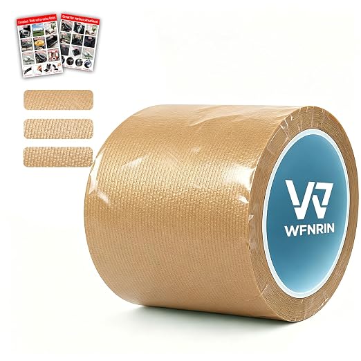 Leather Repair Tape for Sofa & Car Seats, 8 Colors, Waterproof Self-Adhesive Repair Patch, Leather-Like Texture, Indoor & Outdoor Use (Light Taupe - 4" W x 32.8'L)