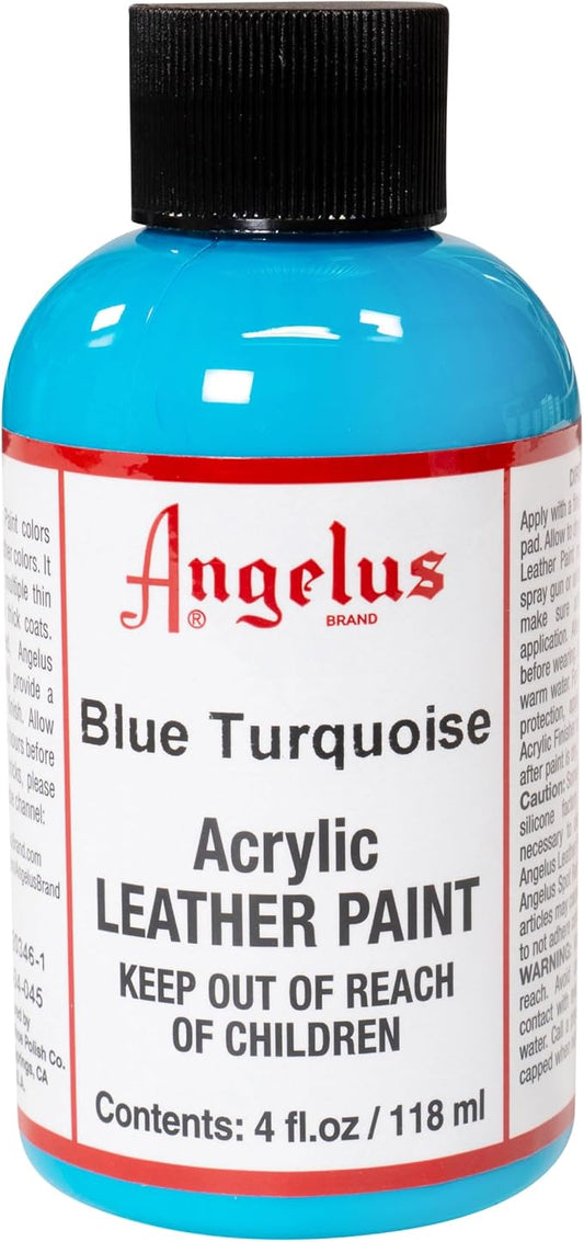 Angelus Acrylic Leather Paint, 4 Fl Oz (Pack of 1), Blue Turquoise