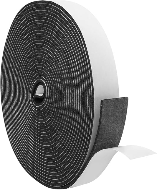 DGSL Foam Insulation Tape, 1In x 1/8In x 16.5Ft Weather Stripping Door Seal Strip for Doors and Windows,Sliding Door, Soundproofing Door Seal,Weatherstrip,Air Conditioning Seal Strip