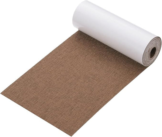 PATIKIL 70x4.4 Inch Linen Repair Tape, Repair Fabric Patch Self Adhesive Couch Patch Line Repair Patch for Furniture Sofa Car Seats Office Chairs, Yellow Brown