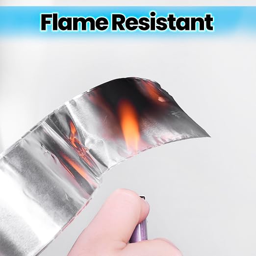 TAPEBEAR Aluminum Foil Tape 6" x 150FT, Heat Reflective Professional Heat Resistant Tape Insulation Heat Shield Silver Metal Tape for Dryer Vent, HVAC, Air Ducts, Metal Repair, AC Vents