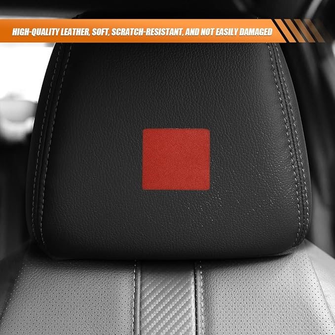 5PCS Car Seat Leather Repair Patch Tape, 8×4 Inch Water-Resistant Self-Adhesive Repair Patches Kit, Automotive Upholstery Fix Accessories for Furniture Couches Chairs (Red)