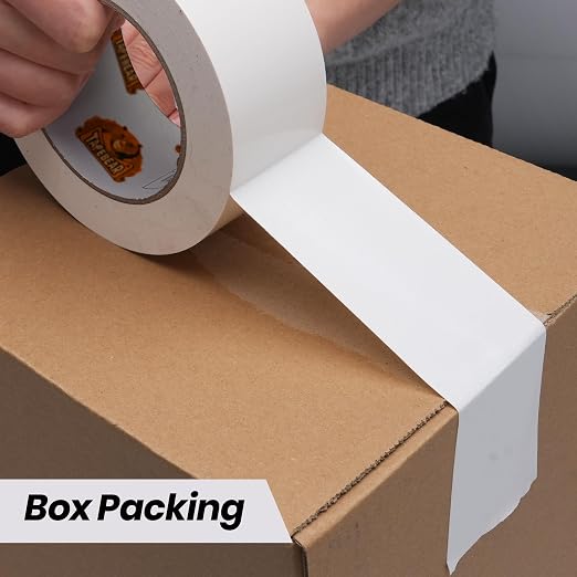TAPEBEAR White Duct Tape Heavy Duty 1.88" x 60FT, Strong Tough Utility Ducting Tape Waterproof, No Residue, Flexible, Hand Tear Binding Tape for DIY, Bundle, Patch, Protect & Repair, 3Rolls