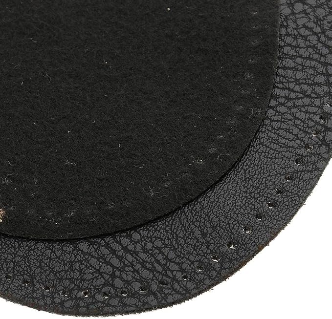 BeeSpring 2 Pieces Pu Leather Patch Sew on Patches Repir Elbow Knee for Clothes Clothing Accessories - Black