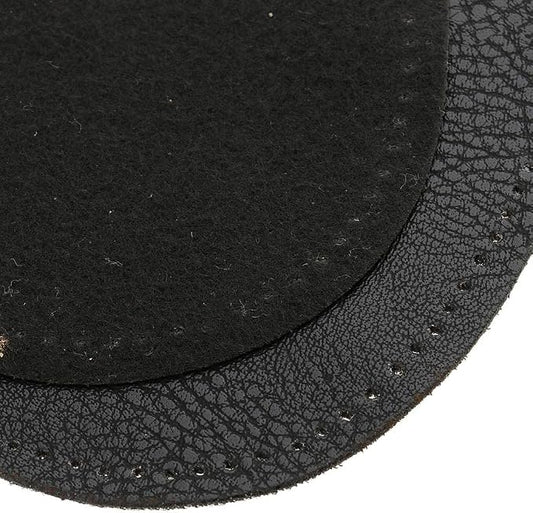 BeeSpring 2 Pieces Pu Leather Patch Sew on Patches Repir Elbow Knee for Clothes Clothing Accessories - Black
