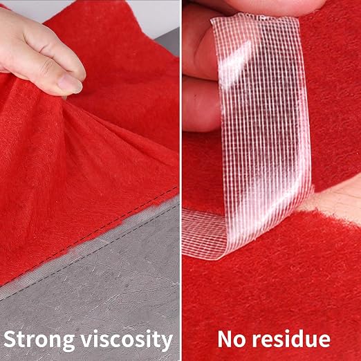 Birllaid Double Sided Fabric Tape Heavy Duty,Clear Tape for Clothes,Double Stick Carpet Tape,Fabric Tape Multifunctional Double Sided 2inchx33FT 10m High Stickness Strong 2 Sided Tape