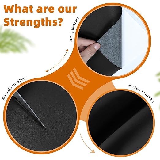 BSZHTECH Leather Repair Tape, Self-Adhesive Leather Repair Patch for Couch Furniture Sofas Car Seats, Advanced PU Vinyl Leather Repair Kit(Black,2Pcs 8.2X11 inch)