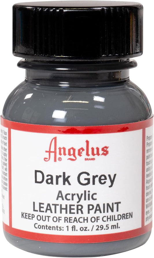 Angelus Acrylic Leather Paint, Dark Grey, 1 oz.