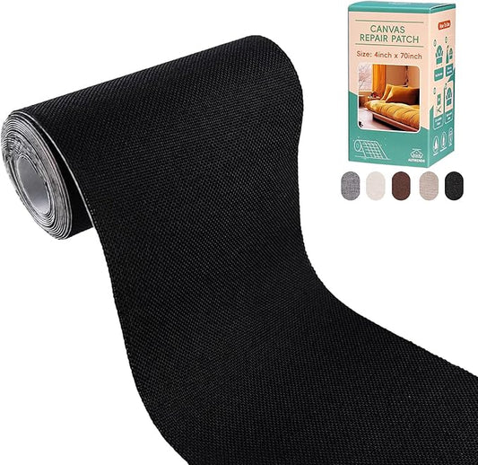 Canvas Repair Tape,Fabric Repair Patch,4×70 Inches,Outdoor Gear Patch, Waterproof,Self-Adhesive for Repairing Boat Covers,Tents,Sofas,Patio Umbrellas,Lounge Chairs,Awnings