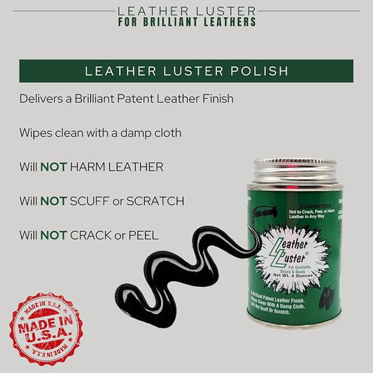 Leather Luster Patent Leather Polish, Cleaner and Conditioner | Made in the USA