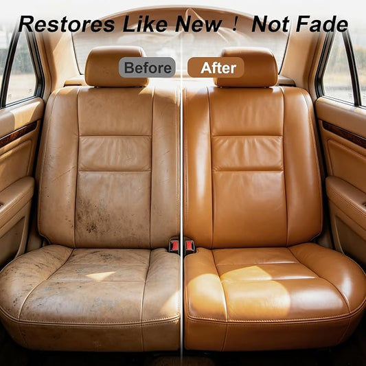Camel Leather Recoloring Balm, Leather Repair Kit for Furniture, Leather Scratch Remover, Leather Color Restorer for Couch, Car Seats, Shoes - Repair Leather Dye for Scratched and Faded Leather