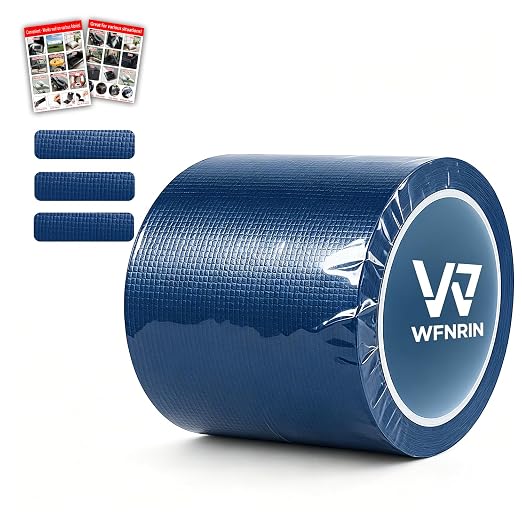 Leather Repair Tape for Sofa & Car Seats, 8 Colors, Waterproof Self-Adhesive Repair Patch, Leather-Like Texture, Indoor & Outdoor Use (Blue - 4" W x 32.8'L)