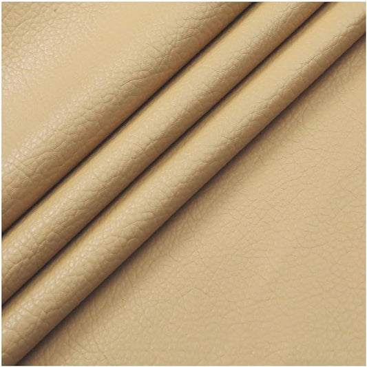 Self Adhesive Leather PU Fabric Leather Repair Patch 100x138cm Multicolor Available Anti Scratch Leather Tape Upholstery Vinyl Sticker for Couch Sofas Furniture Drivers Seat(Beige Color)