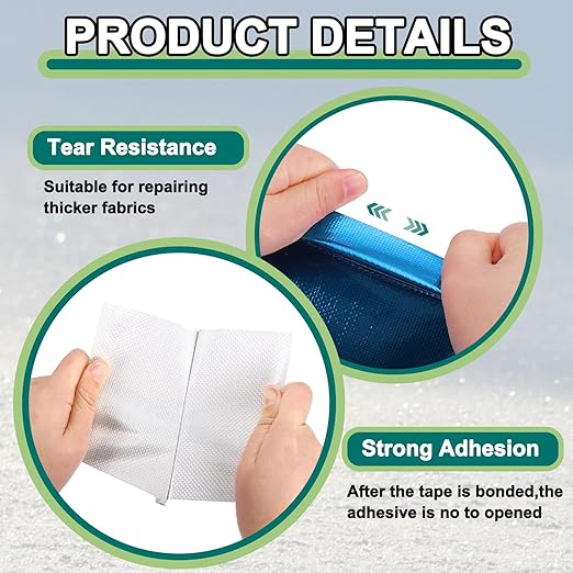 PATIKIL Awning Repair Tape 4" x 26ft Waterproof Canvas Tape High Adhesive Tear Repair Patch Kit for PVC Tarpaulin Tent Awning Fabric RV Sail Boat Cover, Blue