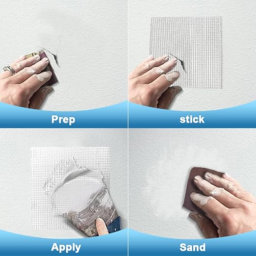 EDSRDRUS Drywall Repair Tape, 2in 4in 6in Multi Options Crack Tape Drywall, Mesh Drywall Tape High Performance Holding for Self-Adhesive Wall Crack and Seam Patch (2in100ft, Drywall Repair Tape)