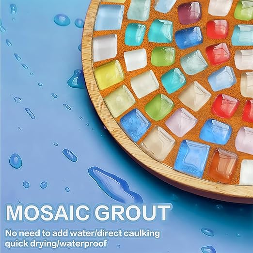 Mosaic Crystal Grout, Mosaics Tile Tools, Mosaic Tile Accessories – Essential for Handmade Grouting and Perfect for DIY Craft Projects (Orange, 4.5oz)