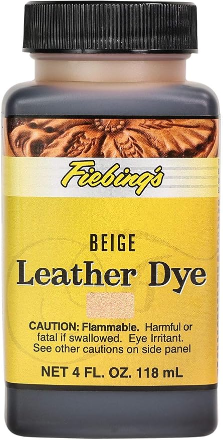 Fiebing's Leather Dye (4 Fl Oz, Mahogany) - Alcohol-Based, Penetrating, Permanent Dye for Shoes, Boots, Belts, Bags, Furniture - Includes Wool Dauber Applicator - Recolor & Restore Leathercraft