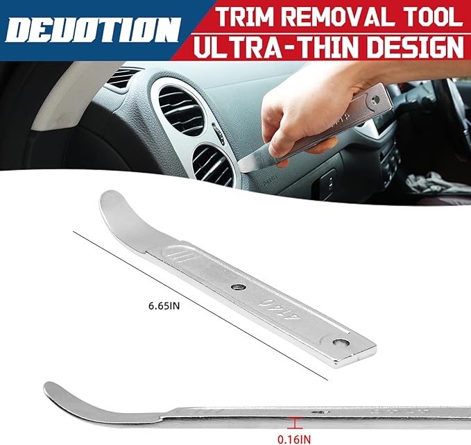 4140 Pry Tool, Pry Bar Trim Removal Tool, Pry Tool, Pocket Pry Bar, Car Trim Removal Tool Kit, Trim Removal Tool Kit, Panel Removal Tool Interior Trim Removal Kit For Planes, Automotive Tools