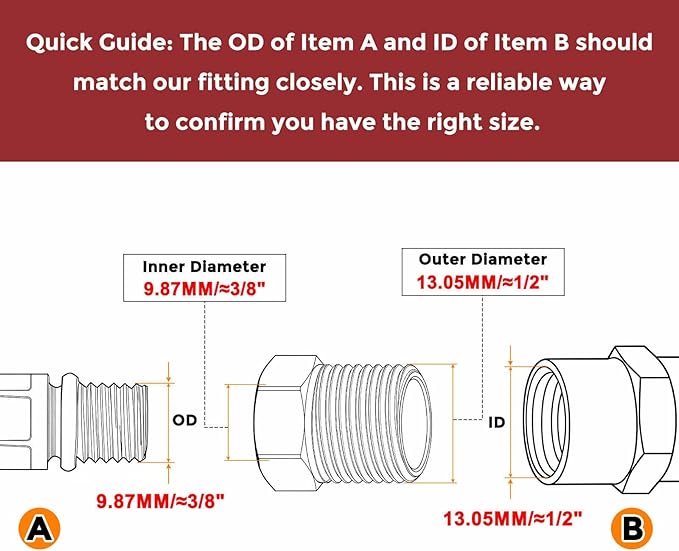 Packs of 12, 1/4" Male NPT NPT1/8" FeMale NPT Solid 304 Stainless Steel Hex Bushing, Hose Fittings Adapter Reducer for Bathroom Remodel, Tool Extensions