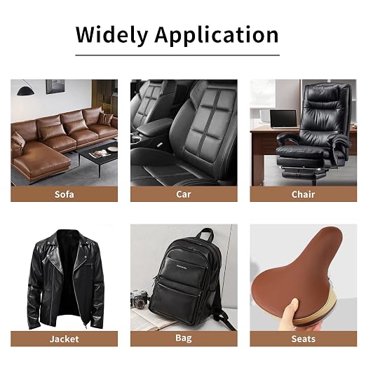DOCAS Leather Repair Patch Tape Self Adhesive 4x63 inch, Cuttable Leather Repair Tape for Furniture, Vinyl Repair Kit for Car Seats, Upholstery, Couch, Sofa, Bags, Books, Chair, Dark Gray