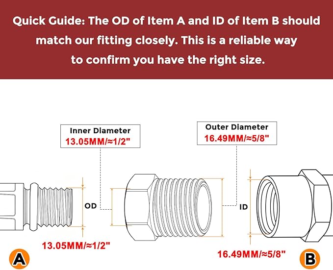 Pack of 15, 3/8" Male NPT NPT1/4" FeMale NPT Solid 304 Stainless Steel Hex Bushing with Sealing Tape, Hose Fittings Adapter Reducer for Bathroom Remodel, Tool Extensions