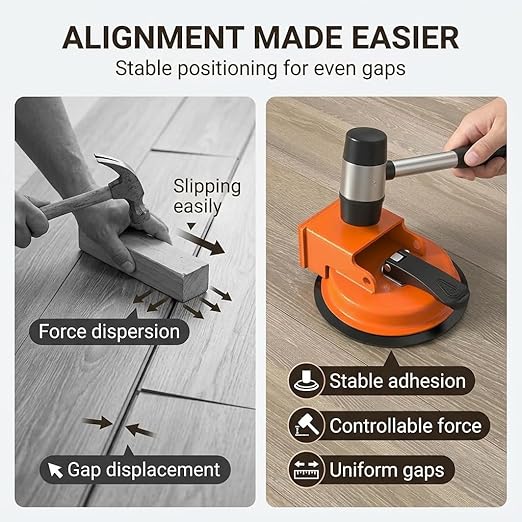 Floor Gap Fixer Tool,Laminate Flooring Tools,Heavy-Duty Floor Gap Fixer Tool,Suitable for Textured Wood,Tile Flooring&Laminate Flooring(Green)