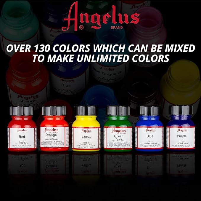 Angelus Acrylic Leather Paint for Shoes, Sneakers, Leather, Canvas, Furniture, and More - 1 fl oz, Blue