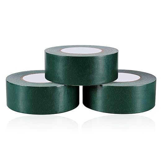 Reniteco Dark Green Duct Tape- 2 inches x 45 Yards,Waterproof & All-Weather, No Residue, UV Resistant, Heavy Duty for Car, Home & Outdoor Repairs, 3 Rolls