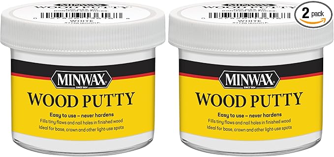 Minwax Wood Putty, White, 3.75 oz. (Pack of 2)