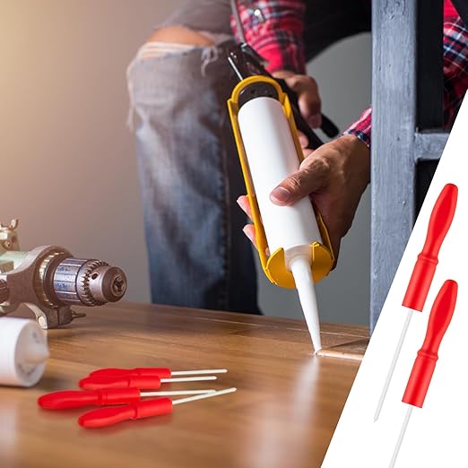 Gisafai 5 Pcs Caulk Tube Caps Reusable Caulk Saver Tube Sealer Caps Finishing Tool for Sealing and Preserving Open Universal Prevent Drying (Classic Red)
