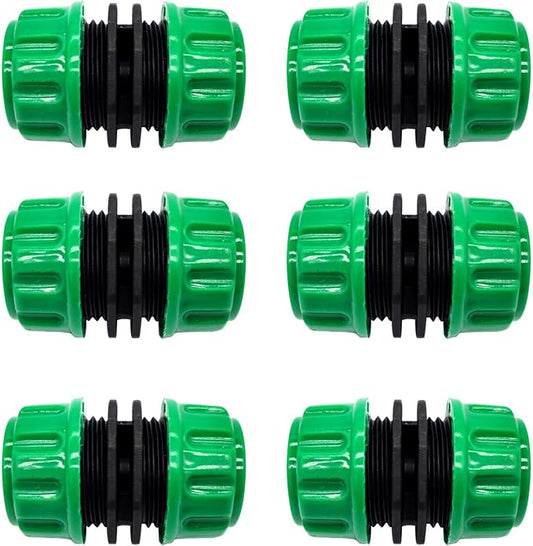 BlingKingdom 6pcs Hose Repair Connector Extender for Join 1/2 inch Garden Hose Pipe Quick Repair Connection Plastic Garden Hose Joiner Splicer Leakproof Design（Green）