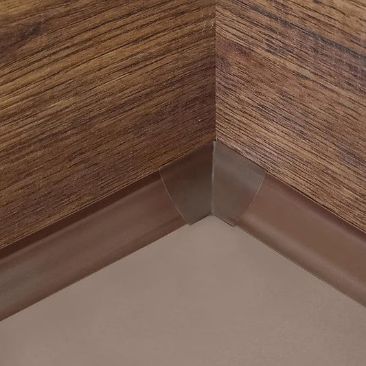 InstaTrim Corner & End Caps - Six Dark Brown 3/4" Wide Caulk Strip Corner and End Pieces - Finishing Caps for Corners & Exposed Ends - Paintable