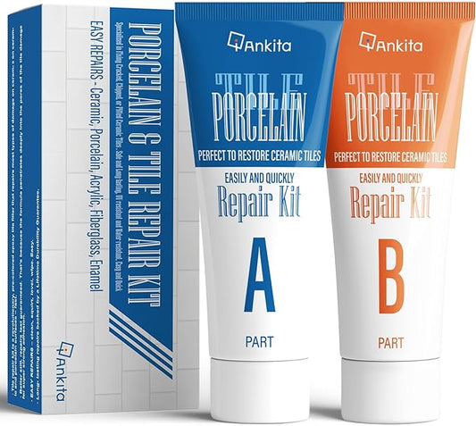 Porcelain Repair Kit White, High-Gloss Chipped Sink & Tile Repair Kit to Quickly Fix Sinks Chips and Tile Cracks with High Bond Strength, Porcelain Sink Repair Kit for Tub, Sink,Trim & Repair Kits