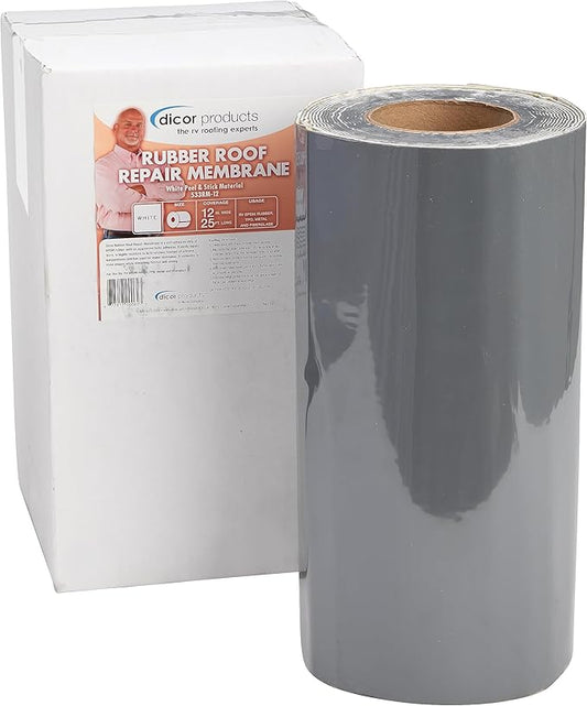 Dicor 533RM-12 EPDM Roof Patch - 12" x 25' - Easy and Effective Solution for RV and Motorhome Roof Leaks