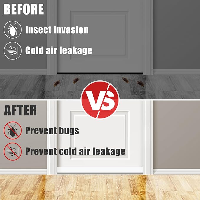 Draft Seal Tape for Doors and Windows 2 in x 10 Ft Silicone Weather Stripping Extra Thick 2mm Door Seal Strip with Strong Adhesive Draft Insulation Stopper Side Seal - Clear