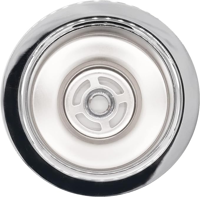 Westbrass A213-26 3-1/2" Wing Nut Twist Style Large Kitchen Sink Basket Strainer, Polished Chrome